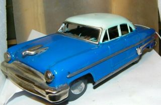 Vintage Tin Toy Buick 8 " Long Hard Rubber Tires Tm Japan Steerable