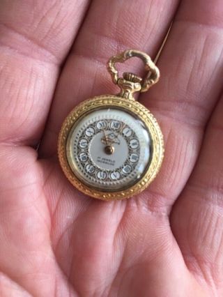 Vintage Mondaine 17 Jewels Incabloc pocket watch ornate gold filled Well 2