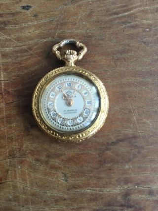 Vintage Mondaine 17 Jewels Incabloc pocket watch ornate gold filled Well 8