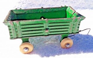 Vintage Arcade Cast Iron Toy Pull Wagon Train Car Paint