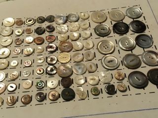 Antique & Vintage Buttons - Mother of Pearl,  Abalone,  Shell - Various Sizes LOT7 2
