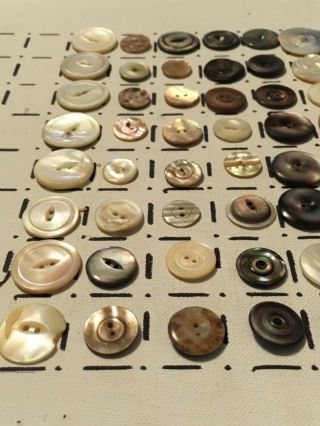 Antique & Vintage Buttons - Mother of Pearl,  Abalone,  Shell - Various Sizes LOT7 3