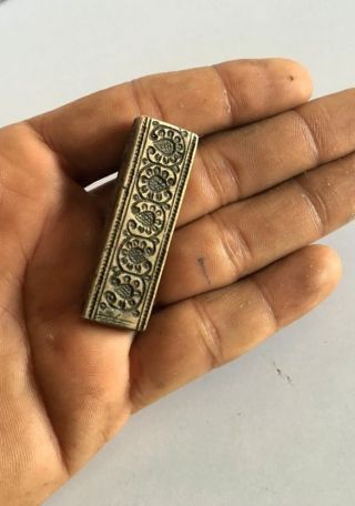 Antique Mold Die Bronze Indian Jewelry Ancient Hand Carved Design Die