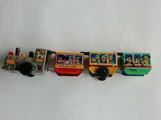 Disney Express Tin Litho Toy Train Wind - Up Disneyland Marx 1969