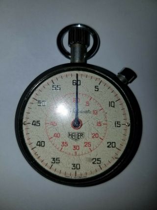 Vintage Heuer Vwr Scientific 7j 60 Minutes Two Buttons Stop Watch