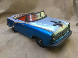 German Tippco 1950s Tinplate Friction Drive American Cadillac Open Top Toy Car