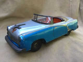 German tippco 1950s tinplate friction drive American Cadillac open top toy car 3