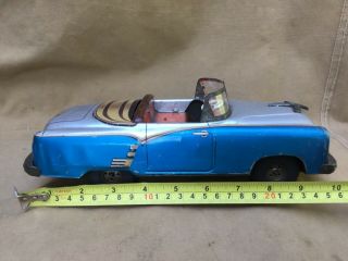 German tippco 1950s tinplate friction drive American Cadillac open top toy car 6