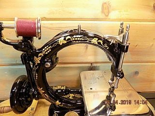 Antique Hand Crank Willcox Gibbs sewing machine.  RESTORED 1876 10