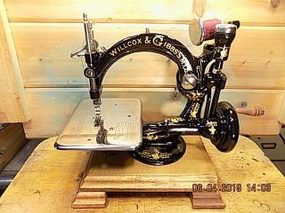Antique Hand Crank Willcox Gibbs Sewing Machine.  Restored 1876