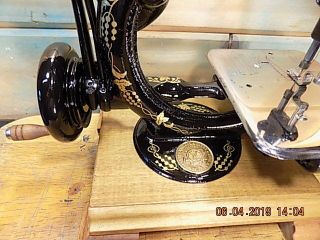 Antique Hand Crank Willcox Gibbs sewing machine.  RESTORED 1876 9