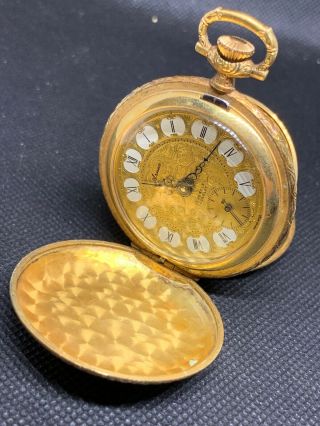 Vintage Arnex Incabloc Ancre De Precision 17 Rubis Pocket Watch Running Swiss