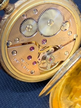 Vintage Arnex Incabloc Ancre De Precision 17 Rubis Pocket Watch Running Swiss 6