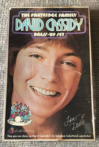 The Partridge Family David Cassidy Colorforms Dress Up Set Complete 1972