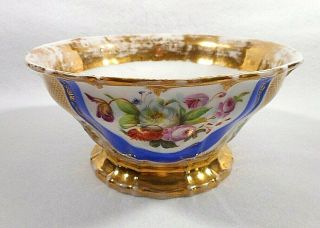 Antique English Porcelain Coalport Bowl Painted Floral Ca.  1825 - 8 " Diameter