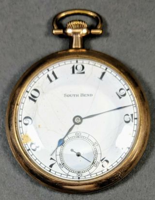 South Bend Watch Co Panama Grade 407 15 Jewels 20 Years Gold Filled -