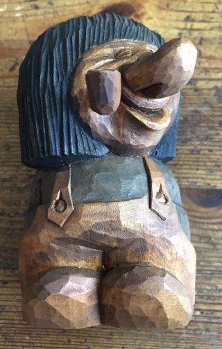 Bengt Brask Scandinavian Swedish Hand Carved Wooden Kitchen Troll Witch Signed