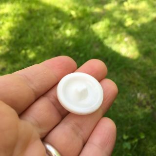 Antique Victorian White Milk Glass Button Large XL 1 1/16” 4