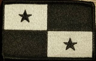 Panama Flag Iron - On Patch Morale Tactical Travel Emblem Black Border 9