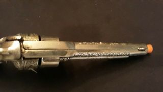 Hubley cast Iron Texan Cap Gun with bullets perfectly.  finish. 7