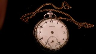 Upvintage: Rare Enigma Brevet Pocket Watch W/chain