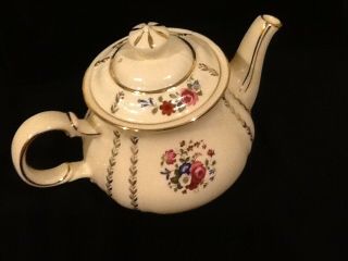 Vintage Porcelain Tea Pot Made In England James Sadler Floral Rose 3682