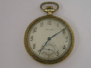 Vintage Waltham Pocket Watch 45mm 12 Size 7 Jewel 1920 