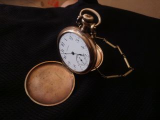 Antique Waltham Size 15 Hunting Case Pocket Watch Gold Filled 15j