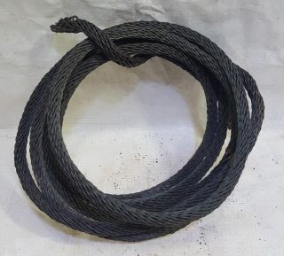 Vintage Braided Copper Lightning Rod Ground Cable - 12 Feet - 3/8 " Dia Weathervane