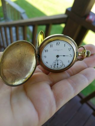 Vintage 1906 Elgin Pocket Watch W/hunter Case Grade 289 6s 7j Usa No Work Parts