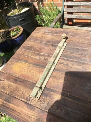 Large Antique Solid Brass Shoot Bolt Reclaimend Salvaged Uk P&p