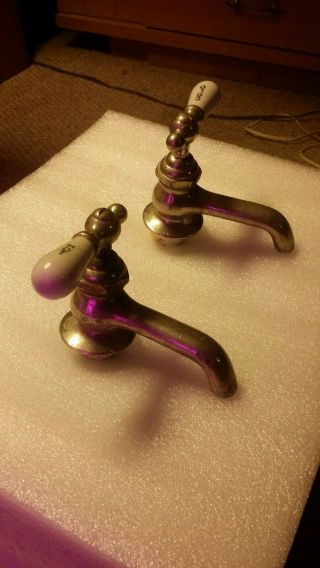 Vintage Plumbing Fixtures.  Hot And Cold Faucets