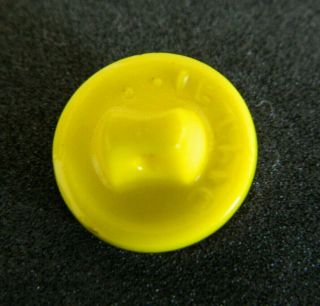Vintage Glass Realistic LADY BUG on Yellow Button SO SWEET 4