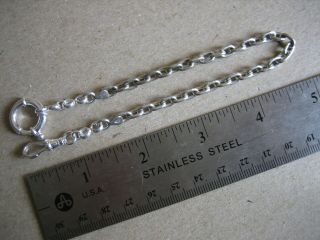 Vintage Unique S/Silver Pocket Watch Chain 10 in.  Long 3