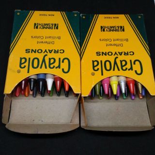Vintage Crayola Crayons No 48 (two Boxes Of 24 Each Dif) Nos Binney & Smith Usa