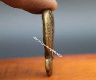 4.  5 CM China Pure Bronze Copper Double carp Fish Animal Amulet Pendant Necklace 4