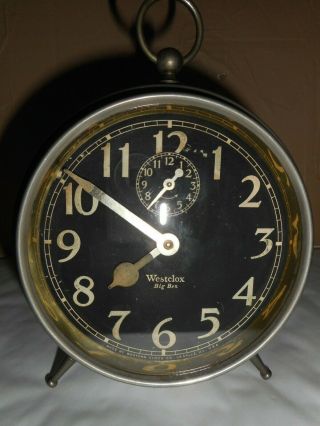 Antique Westclox Big Ben Alarm Clock Patented 1908 - 1919