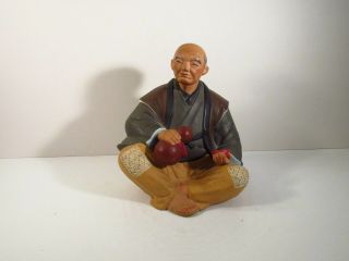 Hakata Urasake Doll - Japan - Man W/saki Bottle & Cup