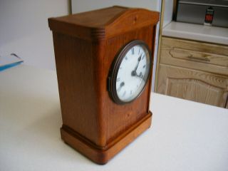 Antique Oak Cased Hamburg American Mantel Clock - For Repair (2085) 5