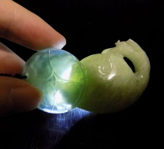 100 Natural Hand - carved Chinese Jade Pendant jadeite Necklace radish&coin 983d 8