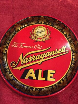Narragansett Ri Metal Advertising Bar Tavern Beer Ale Tray Holder