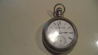 Antique 19th Century Elgin Watch Company Pocket Watch Railroad Case 58mm