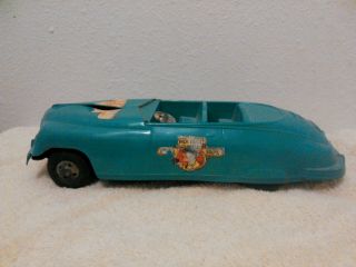 Vintage Dick Tracy Police Dept Plastic Marx Toys Friction Car 50s Era