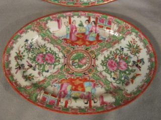 NEAR PAIR ANTIQUE CHINESE EXPORT ROSE MEDALLION 10 