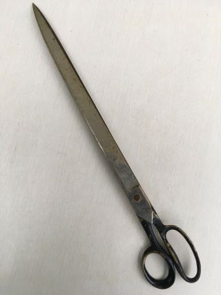 Antique R.  HEINISCH 18” Xtra Long Tailor’s Shears Scissors Heavy Duty Curved USA 5