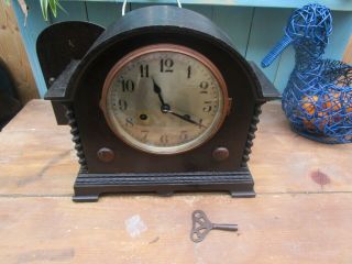 Antique Striking Mantel Clock With Key