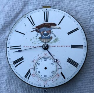 Antique Railroad Time Keeper Pocket Watch Dial - Part