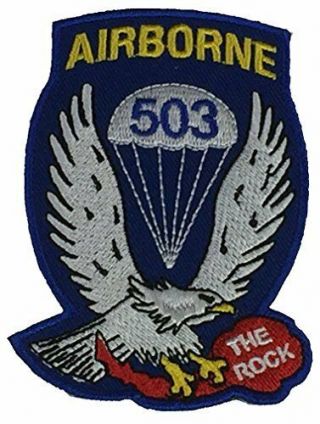 Us Army 503rd Airborne Infantry Regiment Inf Rgt Patch The Rock Veteran Soldier