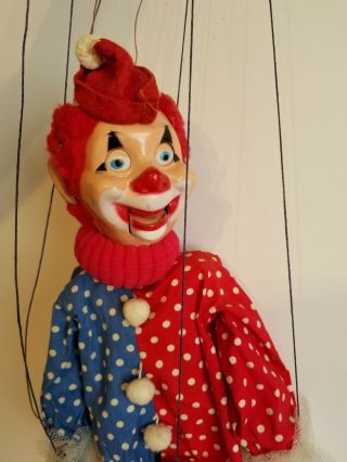 Nine String Marionette Puppet,  Clown Clarabelle ? - 18 " Blinking Eyes,  Talker