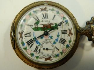 Vintage Arnex 17 Jewels Incabloc Swiss Made Pocketwatch 4